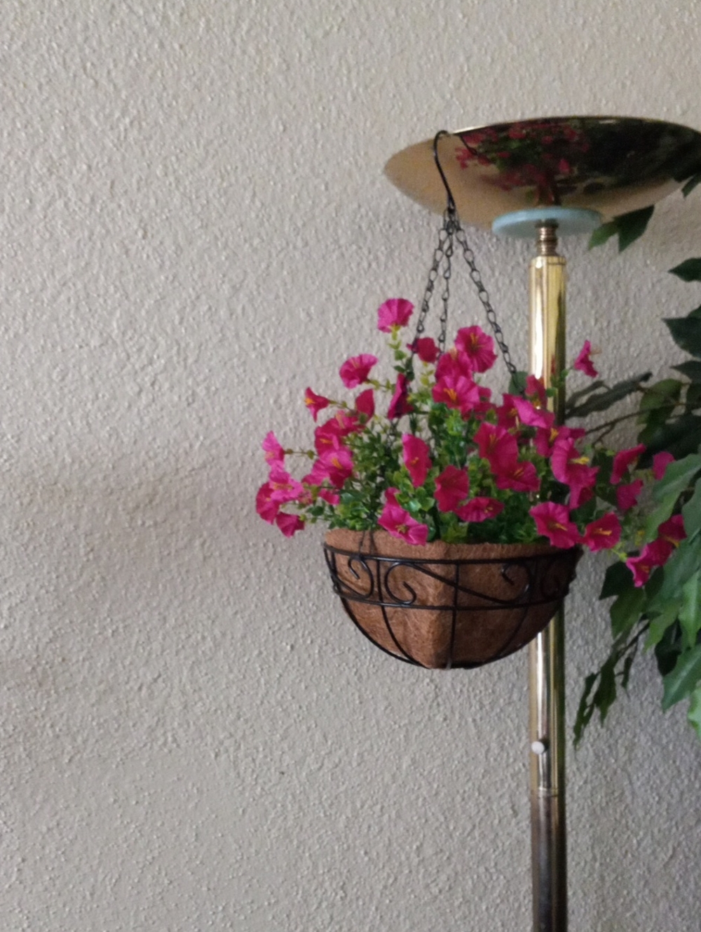 Pink Hanging Basket Planter with Coco Liner - Home Accents